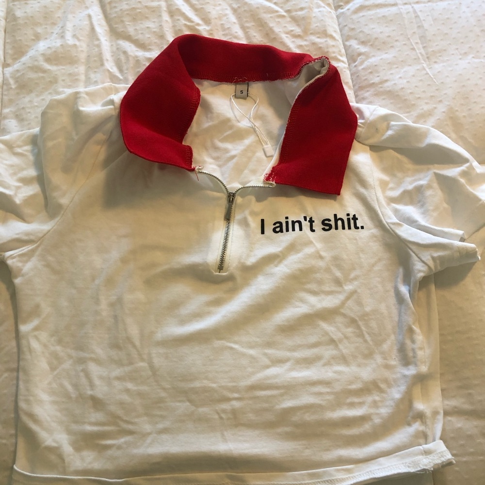 White Crew Tee size S